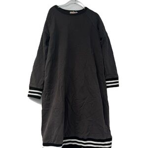 Tottini girls sz 12 gray racer stripe trim dress casual fun classic cozy cozy